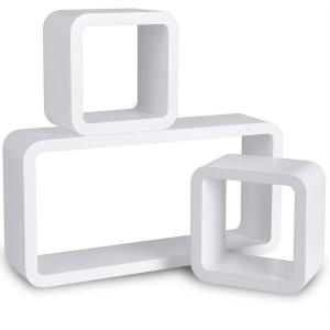 Lot de 3 cubes blanche 42.5 x 10 x 39 cm