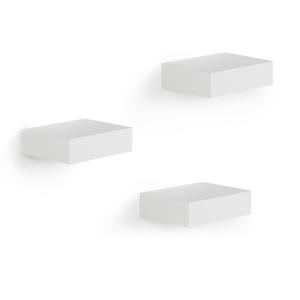 Lot de 3 étagères mdf blanc