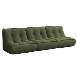 Lot de 3 fauteuils modulable en velours côtelé 240 x 90 x 7…