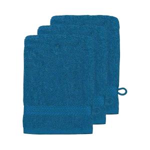Lot de 3 gants de toilette 550gr/m²  ocean 16x22 cm