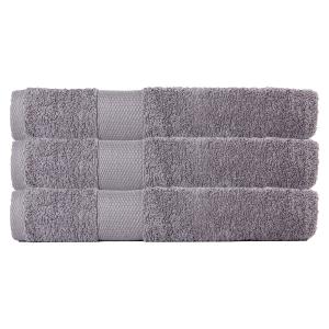 Lot de 3 maxi draps de bain 100x150 cm 500 gr/m2 gris