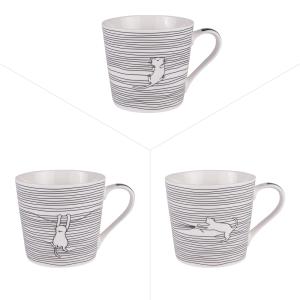 Lot de 3 mugs   40 cl  blanc en porcelaine