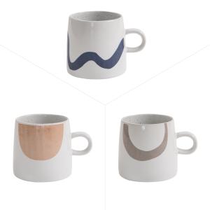 Lot de 3 mugss bering 45 cl  décoré en céramique