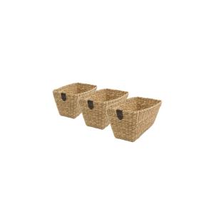 Lot de 3 paniers de rangement en jonc de mer naturel 15 x 3…