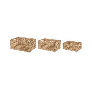 Lot de 3 paniers osier naturel