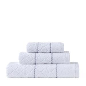 Lot de 3 serviettes de bain 100%  coton blanc (30x50 50x90 …