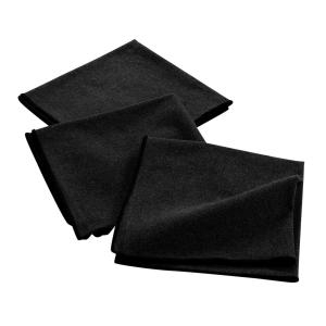 Lot de 3 serviettes de table en coton recyclé noir