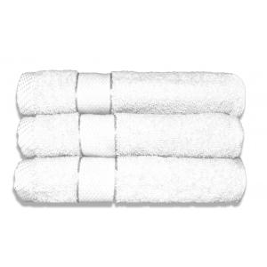 Lot de 3 serviettes éponge 50*90 cm 380 gr/m2 blanc
