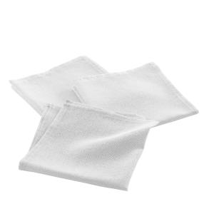 Lot de 3 serviettes fils métallisés 40 x 40 cm blanc et arg…