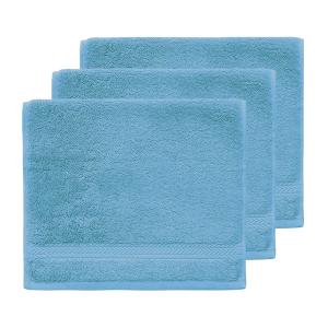 Lot de 3 serviettes invité 550 g/m²  cobalt 30x50 cm