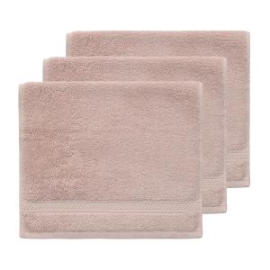 Lot de 3 serviettes invité 550 g/m²  nude 30x50 cm