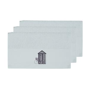 Lot de 3 serviettes invité en coton Nuage 30x50 cm