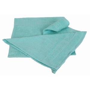 Lot de 3 serviettes invités éponge en coton vert clair