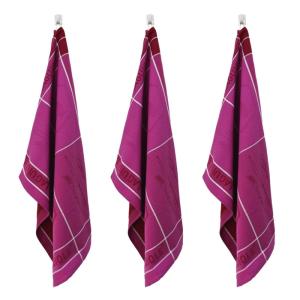 Lot de 3 torchons 50x70cm mauve