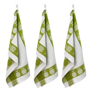 Lot de 3 torchons 50x70cm vert