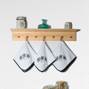 Lot de 3 torchons carrés en éponge coton  blanc 50x50 cm