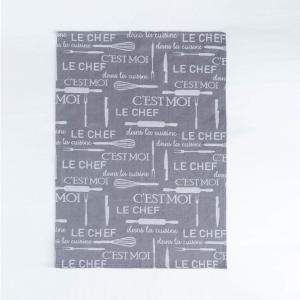 Lot de 3 torchons en coton 230 g/m² gris 50x70cm