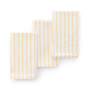 Lot de 3 torchons en coton à rayures jaune 45x70 cm