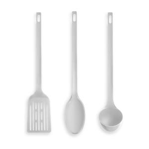 Lot de 3 ustensiles de cuisine  33x8cm Blanc