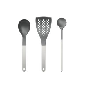 Lot de 3 ustensiles de cuisine en nylon blanc