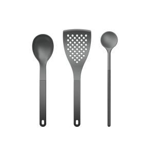 Lot de 3 ustensiles de cuisine en nylon noir
