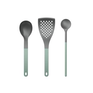 Lot de 3 ustensiles de cuisine en nylon vert nordique