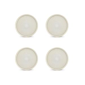Lot de 4 assiette beige en grès 21,5cm