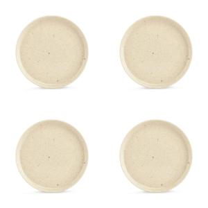 Lot de 4 assiette beige en grès 21,5xh2cm