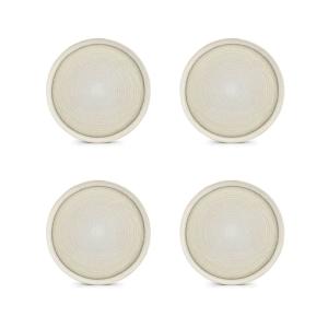 Lot de 4 assiette beige en grès 27,5cm