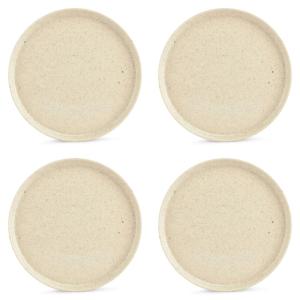 Lot de 4 assiette beige en grès 27,5xh2,5cm