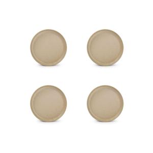 Lot de 4 assiette beige en porcelaine 13,5cm