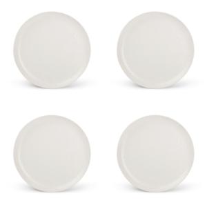 Lot de 4 assiette blanc en grès 20,5cm