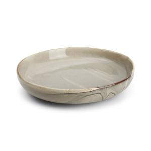 Lot de 4 assiette creuse gris en porcelaine 22xh4cm