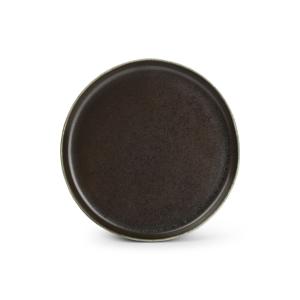 Lot de 4 assiette noir en porcelaine 22cm