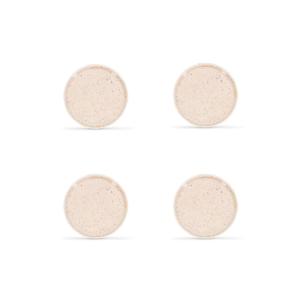 Lot de 4 assiettes beige en porcelaine 20,5cm