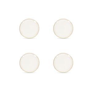 Lot de 4 assiettes blanc en grès 21cm