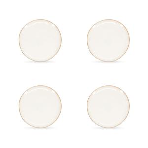 Lot de 4 assiettes blanc en grès 28cm