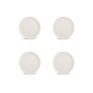 Lot de 4 assiettes blanc en porcelaine 20,5cm