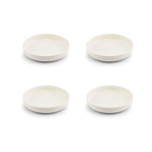 Lot de 4 assiettes creuse blanc en porcelaine 20xh4cm