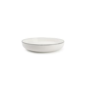 Lot de 4 assiettes creuse blanc en porcelaine 21,5xh4cm