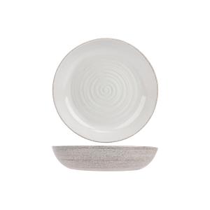 Lot de 4 Assiettes creuse en Céramique, blanc, D 22,5 cm