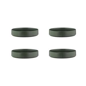 Lot de 4 assiettes creuses en grès vert D21.5