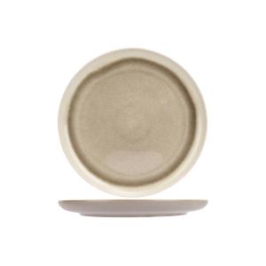 Lot de 4 Assiettes plate en Céramqiue, vert, D 27 cm