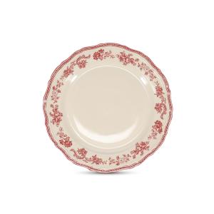 Lot de 4 assiettes rouge en porcelaine 27cm