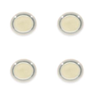 Lot de 4 assiettes vert en grès 15x13,5cm