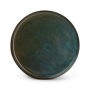 Lot de 4 assiettes vert en porcelaine 26cm