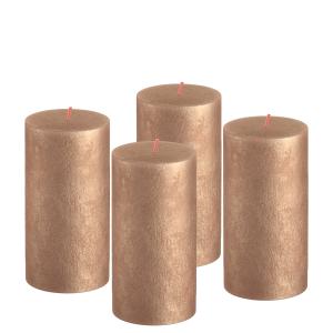 Lot de 4 bougies or - 13cm