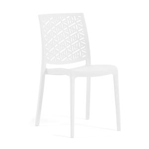 Lot de 4 chaises blanches en polypropylène renforcé de fibr…