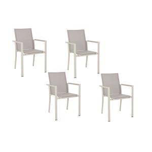 lot de 4 chaises de jardin colorées en aluminium