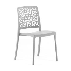 Lot de 4 chaises de jardin empilables en polypropylène gris…